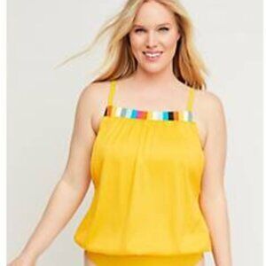 Blouson Swim Tankini Top with No-Wire Br